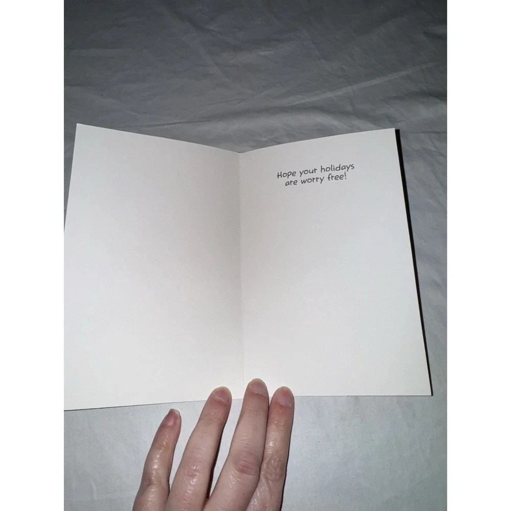American Greeting Christmas Card Funny Comic Poop Vtg Santa Reindeer Xmas
